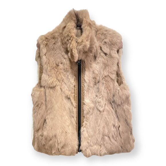 ADRIENNE LANDAU Reversible Real Fur Vest |Size: M| - Picture 1 of 10